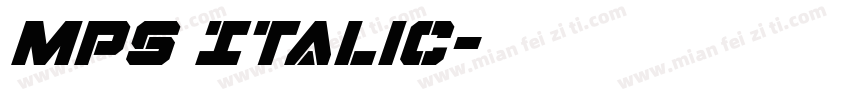 MPS Italic字体转换